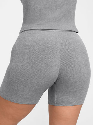 Cotton Ribbed Shorts