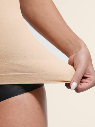 Camiseta sin mangas esculpida sin costuras