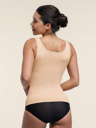Camiseta sin mangas esculpida sin costuras