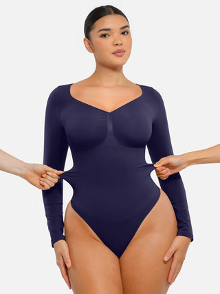 Long Sleeve Thong Bodysuit 