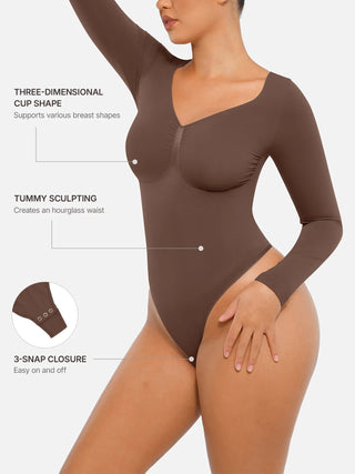 Long Sleeve Thong Bodysuit 