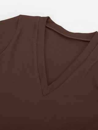 Body de manga larga con cuello en V